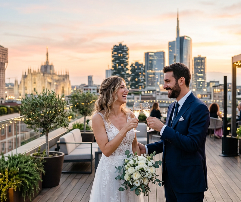 Skyline d'Amore 2026: Nozze Urban e Rooftop Low Budget
