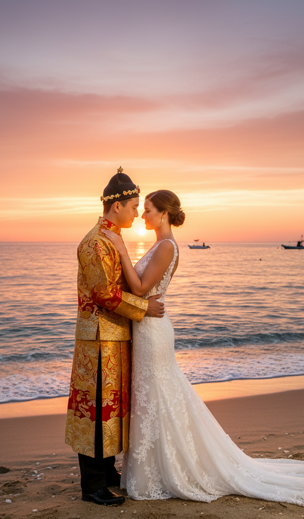L'Incanto Dorato: Catturare l'Amore nei Matrimoni Multiculturali all'Ora del Tramonto 2026