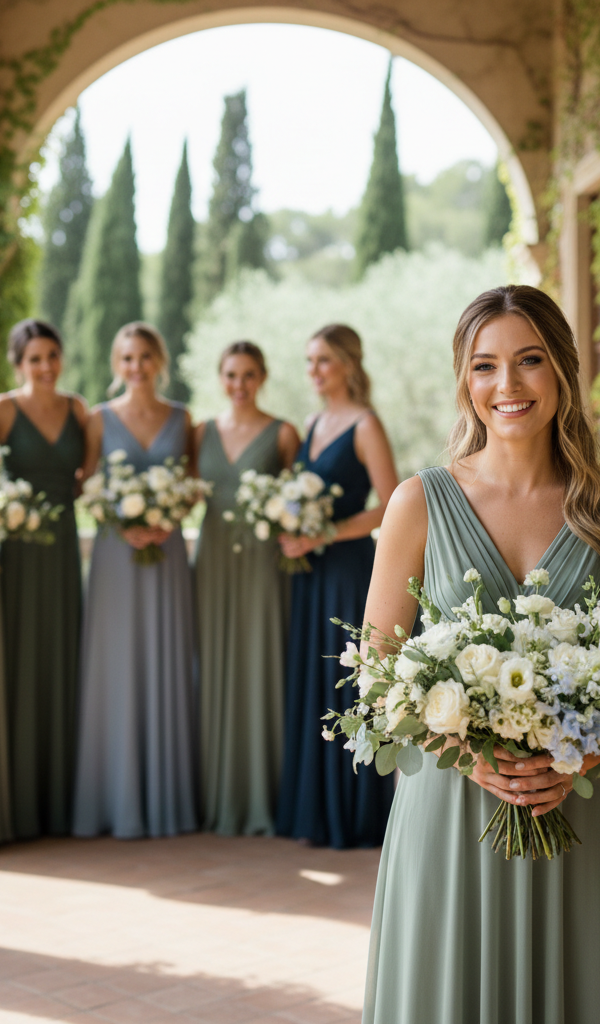 Abiti Testimoni 2026: L'Arte di Coordinare il Bridal Party con Stile e Armonia