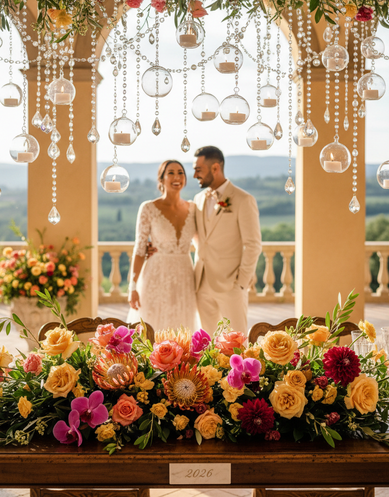 Centrotavola Matrimonio 2026: Incanto Globale e Fai-da-Te per Destination Weddings da Sogno