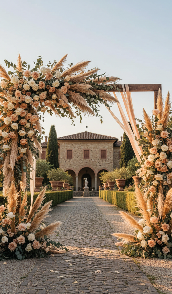 Eleganza Botanica Eterna: I Fiori Secchi Rivoluzionano i Matrimoni di Lusso nel 2026