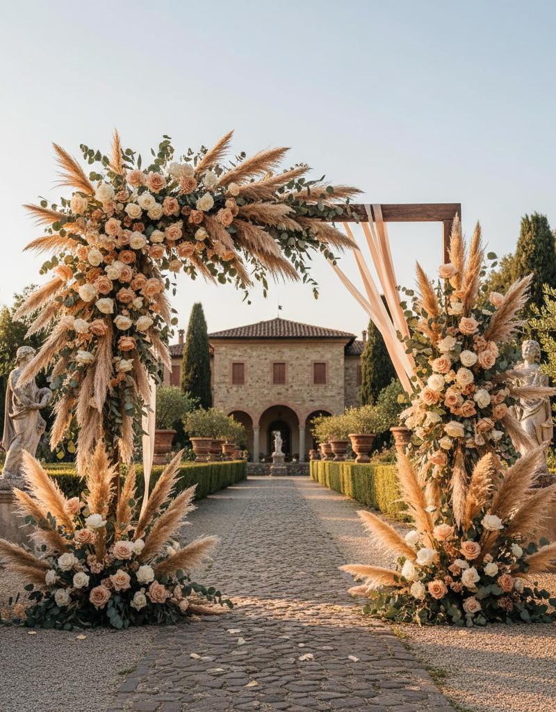 Eleganza Botanica Eterna: I Fiori Secchi Rivoluzionano i Matrimoni di Lusso nel 2026