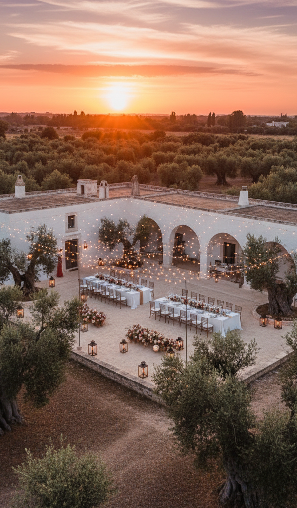 Masserie da Sogno in Puglia: Il Tuo Matrimonio Indimenticabile tra Ulivi Secolari e Eleganza Rustica nel 2026