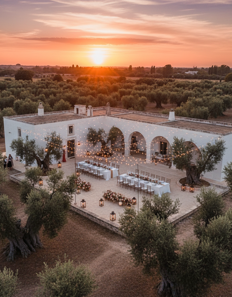 Masserie da Sogno in Puglia: Il Tuo Matrimonio Indimenticabile tra Ulivi Secolari e Eleganza Rustica nel 2026